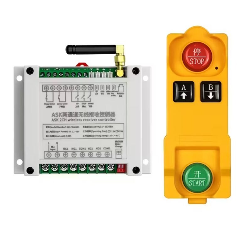 433MHz DC 12–48V RF Receiver with Limit Control Switch