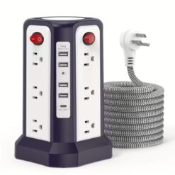 Tower Power Strip with Surge Protection