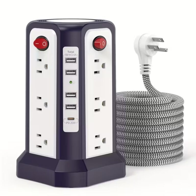 Tower Power Strip with Surge Protection